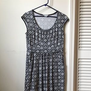 Boden Margot Jersey dress WW187 black pattern